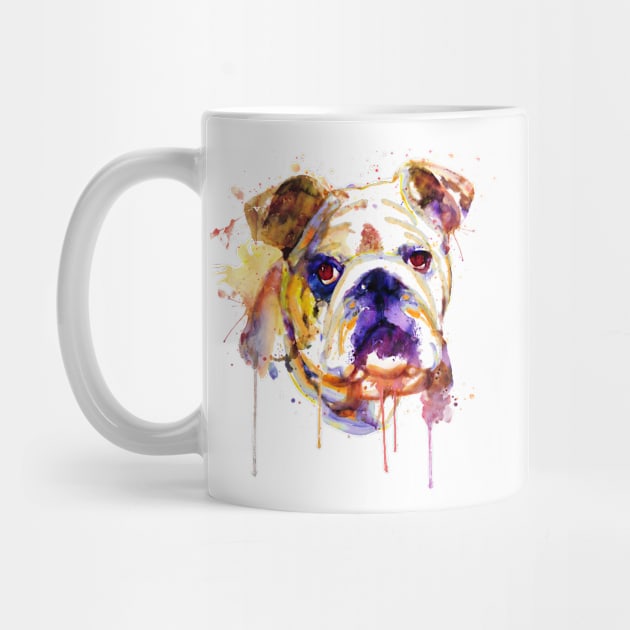 English Bulldog Head by Marian Voicu